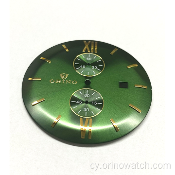 Dial Gwylio Cronograff Custom Pastai Pan Sunray